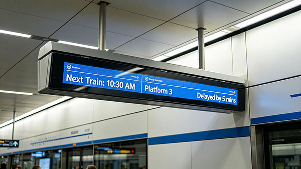 Stretched Bar LCD Displays in Indoor Passenger Information Systems