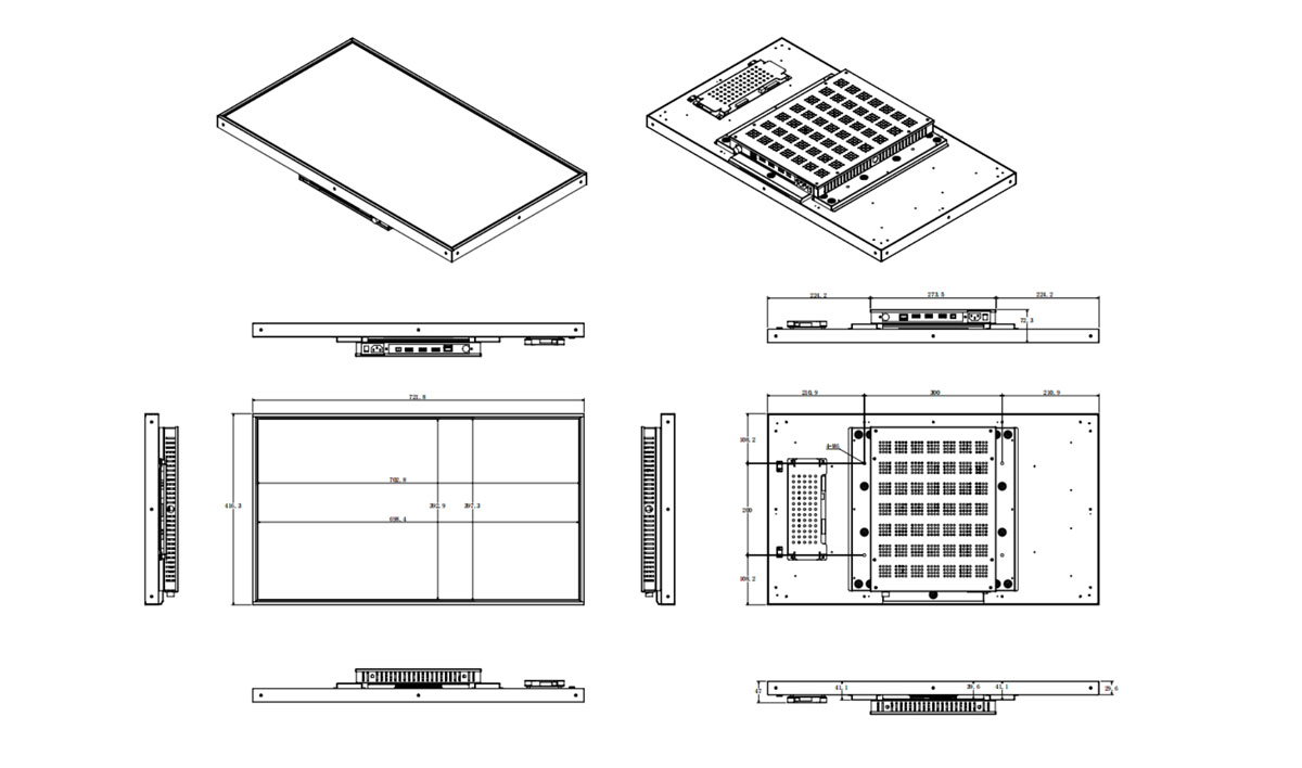 32-inch-open-frame-display 32-inch-open-frame-display External Dimensions
